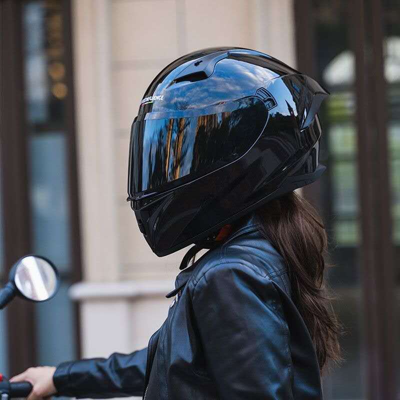 Full Face Matte Black Motorcycle Helmet